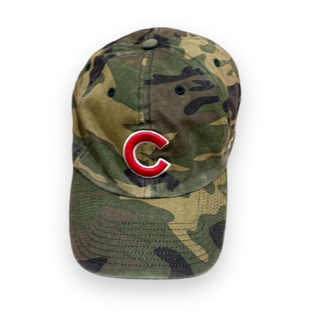 Chicago Cubs 47 Brand Camo MLB Baseball Hat Green Camouflage Adjustable Cap OSFA